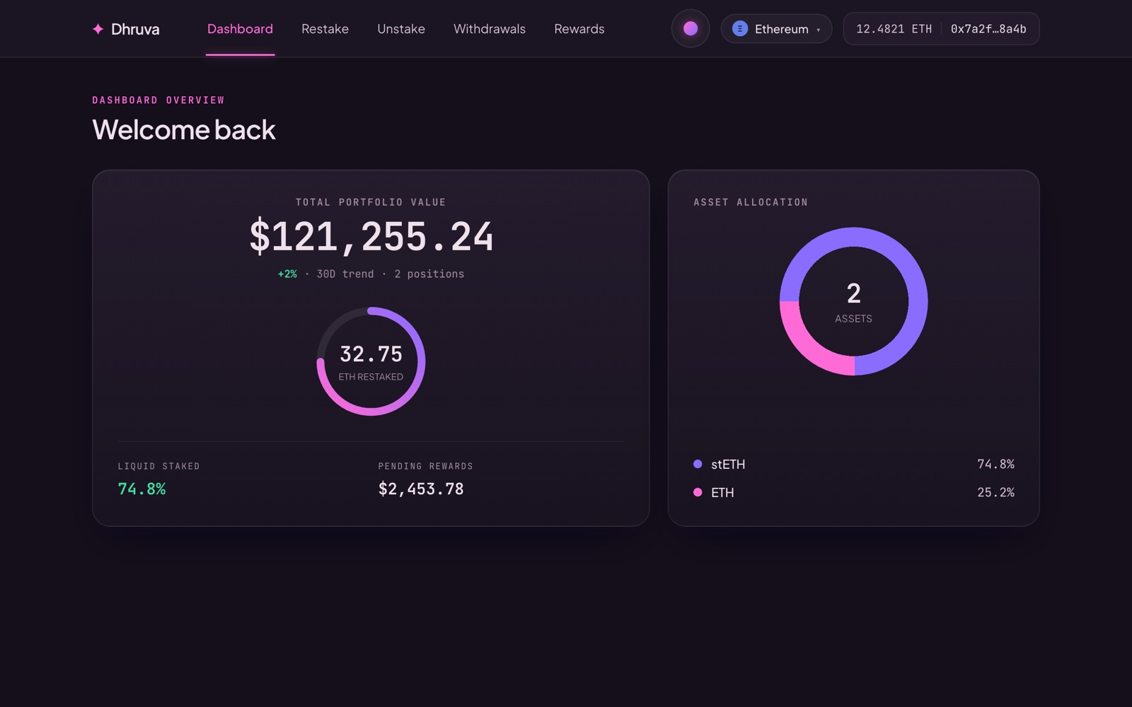 Dhruva portfolio dashboard